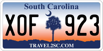SC license plate XOF923
