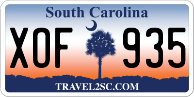SC license plate XOF935