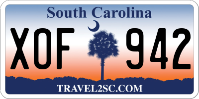 SC license plate XOF942