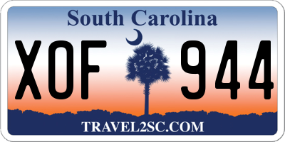SC license plate XOF944