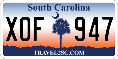 SC license plate XOF947