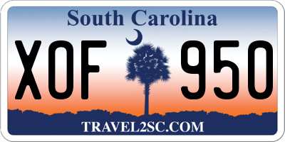 SC license plate XOF950