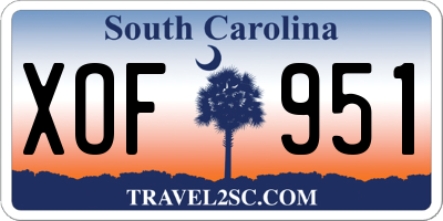 SC license plate XOF951