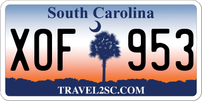 SC license plate XOF953