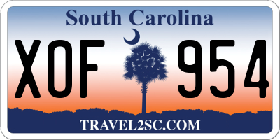 SC license plate XOF954