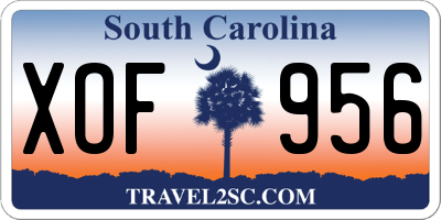 SC license plate XOF956