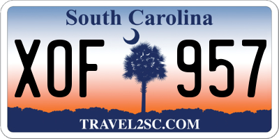 SC license plate XOF957