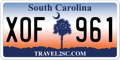 SC license plate XOF961