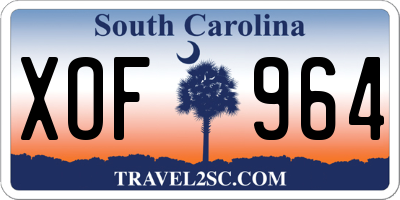 SC license plate XOF964