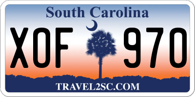 SC license plate XOF970