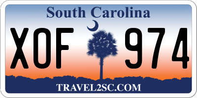 SC license plate XOF974