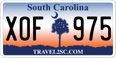 SC license plate XOF975