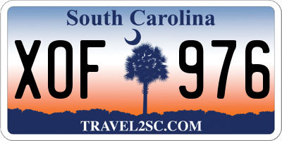 SC license plate XOF976