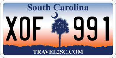 SC license plate XOF991