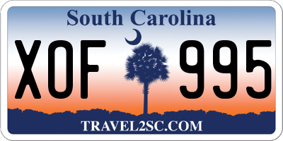 SC license plate XOF995