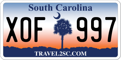 SC license plate XOF997