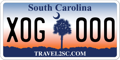 SC license plate XOG000