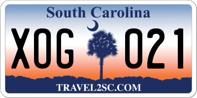 SC license plate XOG021
