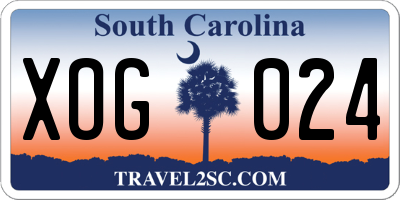 SC license plate XOG024