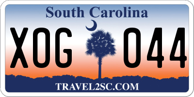 SC license plate XOG044