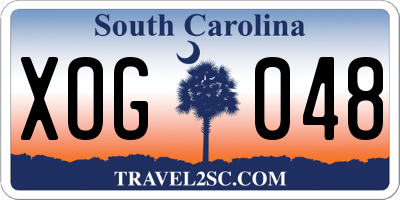 SC license plate XOG048