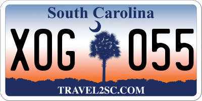 SC license plate XOG055
