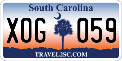 SC license plate XOG059