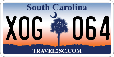 SC license plate XOG064