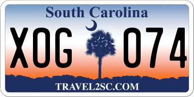 SC license plate XOG074