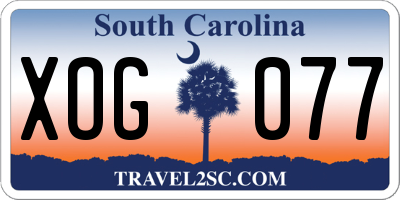 SC license plate XOG077