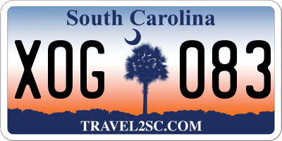 SC license plate XOG083