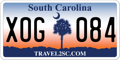 SC license plate XOG084