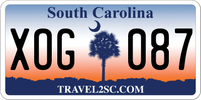 SC license plate XOG087