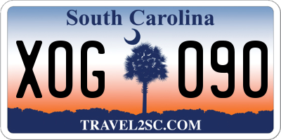 SC license plate XOG090