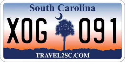 SC license plate XOG091