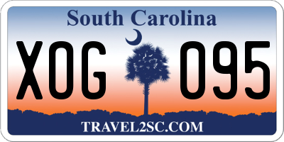 SC license plate XOG095