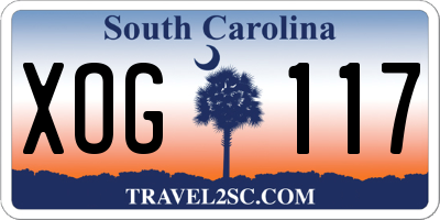 SC license plate XOG117