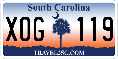 SC license plate XOG119