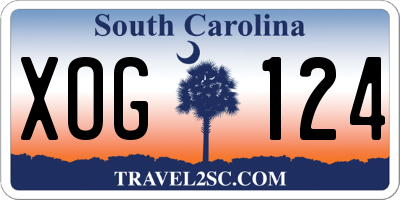 SC license plate XOG124