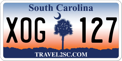 SC license plate XOG127