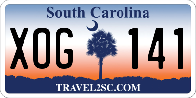 SC license plate XOG141