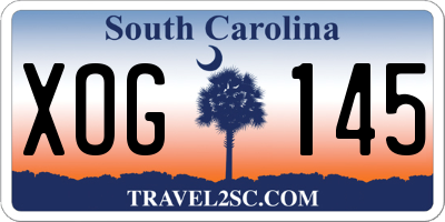 SC license plate XOG145