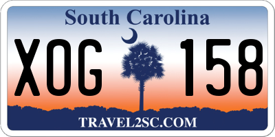 SC license plate XOG158