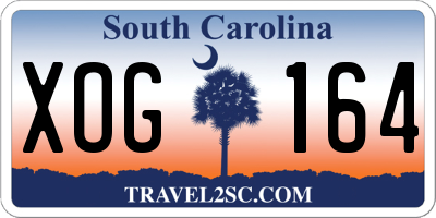SC license plate XOG164
