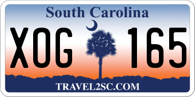 SC license plate XOG165