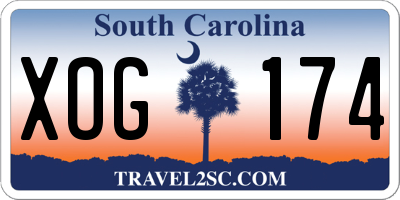 SC license plate XOG174
