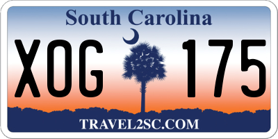 SC license plate XOG175
