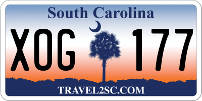 SC license plate XOG177