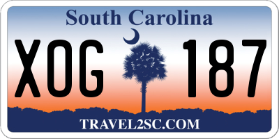 SC license plate XOG187