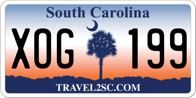 SC license plate XOG199